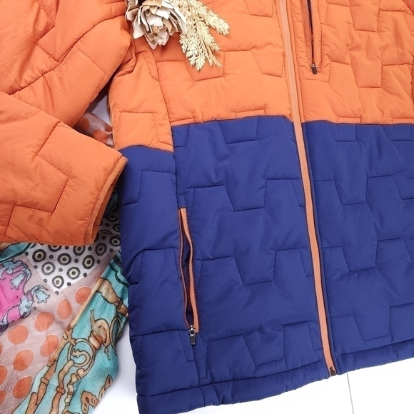 New Magellan Orange Blue Men's Puffer Coat Sz XL - Picture 3 of 14